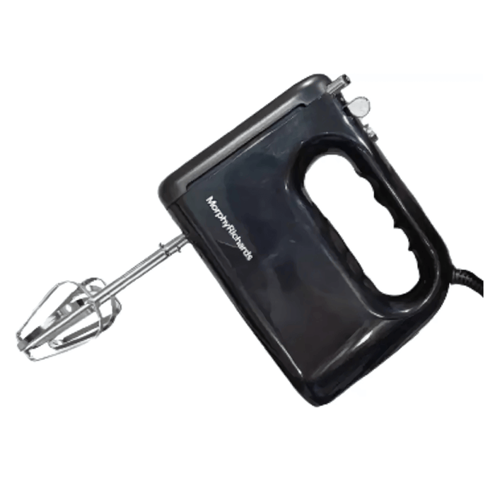 Electric hand mixer with stainless steel beater and dough hooks included