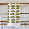 Moss Green Half Moons Flour Sack Towel