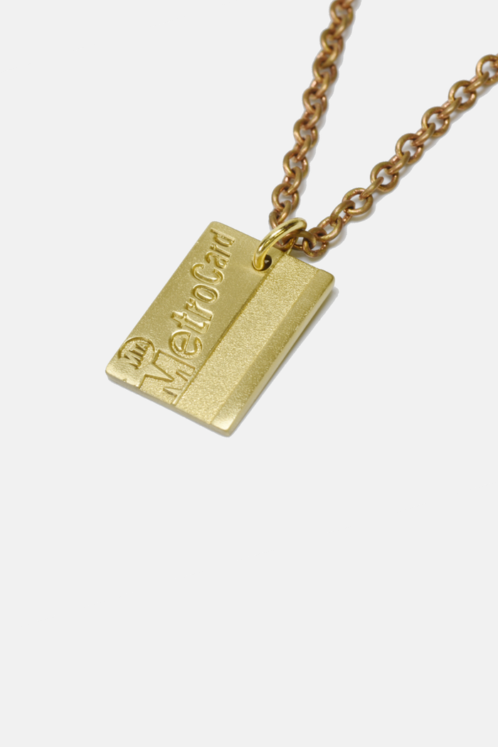 MTA Metrocard Brass Necklace Chain