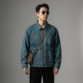 Veste denim homme oversize bleue délavée - Koreanxwear - Taille M
