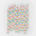 Multi Stripe Candles, Set of 16