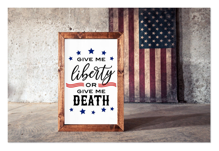 "Give Me Liberty or Give Me Death" 14" x 20" Framed