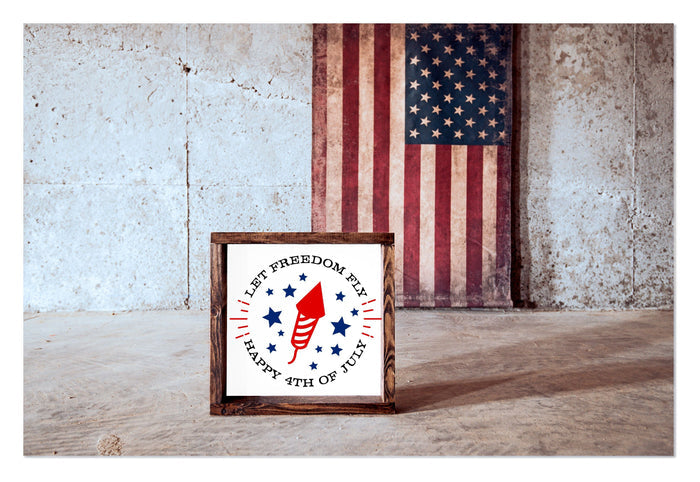 "Let Freedom Fly" 12" x 12" Framed