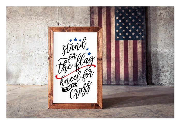 "Stand for the Flag" 14" x 20" Framed