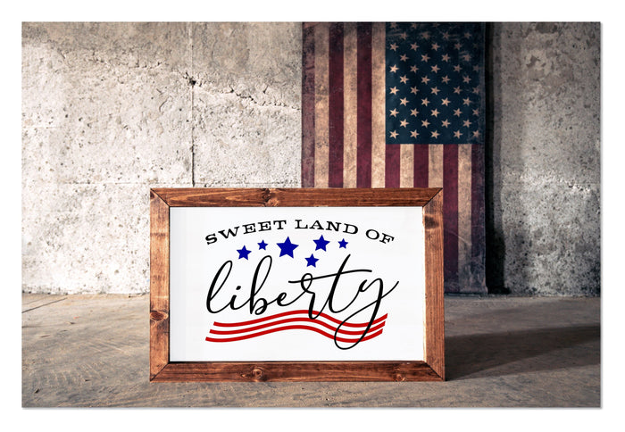 "Sweet Land of Liberty" 20" x 14" Framed