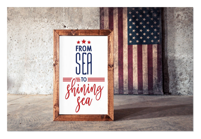 "From Sea to Shining Sea" 14" x 20" Framed