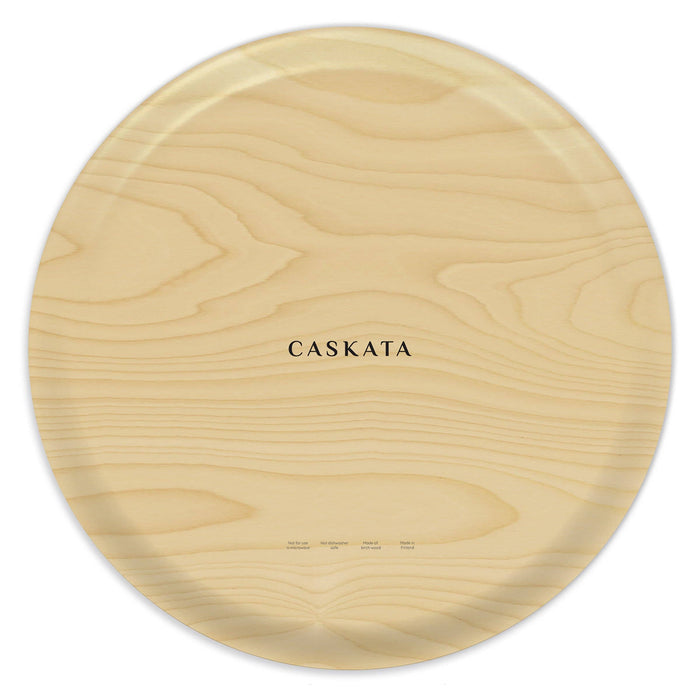 Nasturtiums Large Round Birchwood Tray