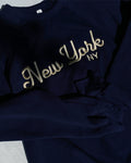 New York Embroidered Crewneck Sweatshirt