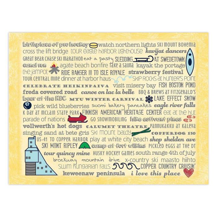 Notecards - Set of 10 Keweenaw Bucket List