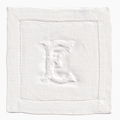 Nouveau Monogram Cocktail Napkins White  E - (Set of 4)