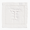 Nouveau Monogram Cocktail Napkins White  T - (Set of 4)