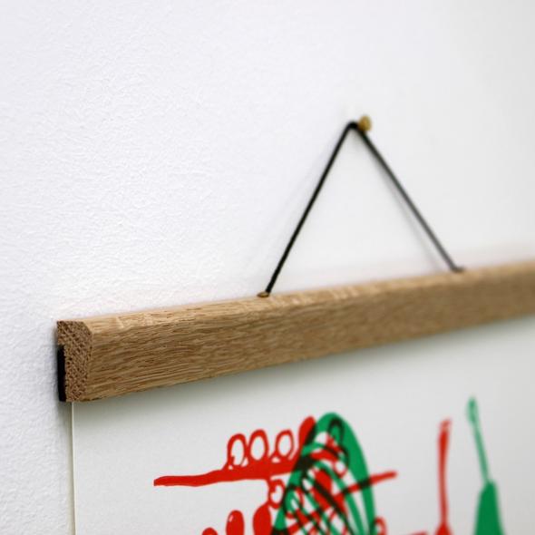 Oak Poster Hanger | Wooden Poster Hanger | Heaven in Earth | Golden Rule Gallery | Excelsior, MN