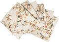 Organic Linen Napkin in Red Palm