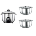Panasonic Electric Rice Cooker SR-G18 (SUS), 1.8 Litre, With Triply Steel Inner Container (2 pots)