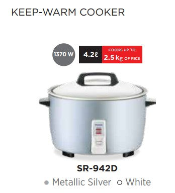 Panasonic SR-942D 10 Litre Automatic Rice Cooker with Keep Warm Function, (4.2 Litre Total Capacity | 2.5 Kg CookedRice)
