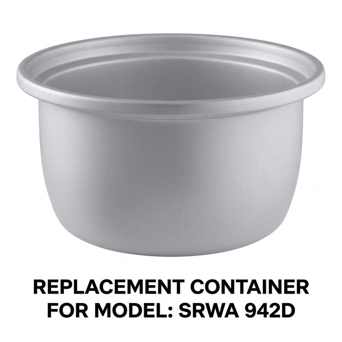 Anodized aluminium pan fits Panasonic SR-942D 2.5 kg raw rice cooker