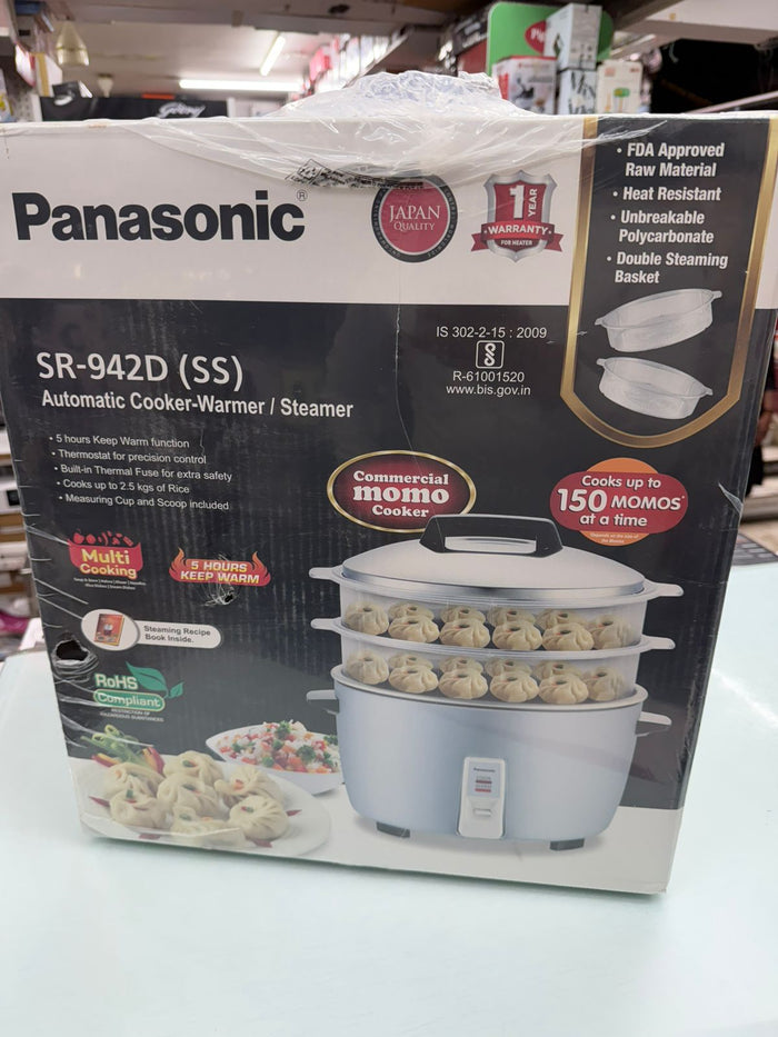Panasonic SR-942D SS 4.2 litre electric rice cooker with removable anodized aluminium cooking pan and cooking plate