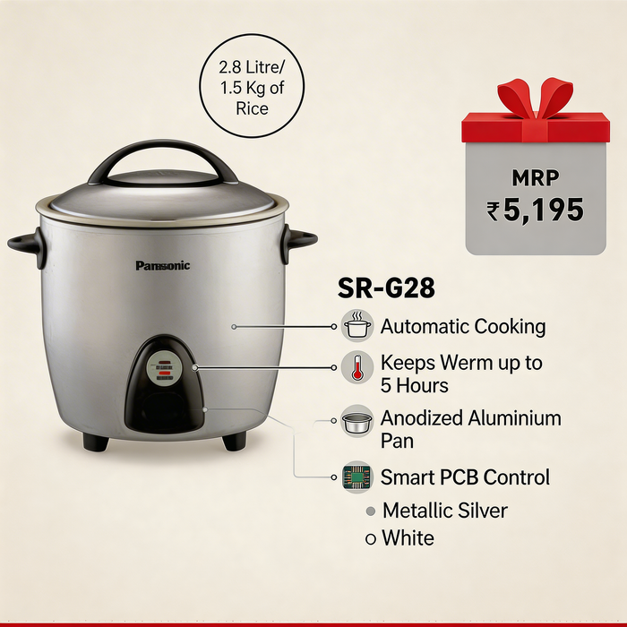 Panasonic SR-G28 2.8 litre rice cooker accessories including cooking plate spatula and measuring cup