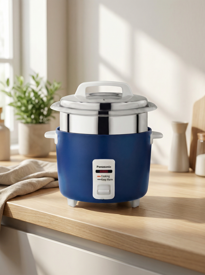 Panasonic SR-WA10H (SB) Automatic Rice Cooker - Sandwich Bottom Stainless Steel Inner Pot