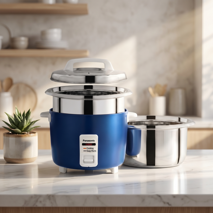Panasonic SR-WA10H (SB) Automatic Rice Cooker - Sandwich Bottom Stainless Steel Inner Pot