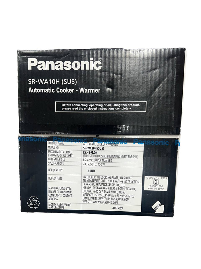 Panasonic SR-WA10H (SUS) - Premium Triply Stainless Steel Rice Cooker for Perfect Cooking