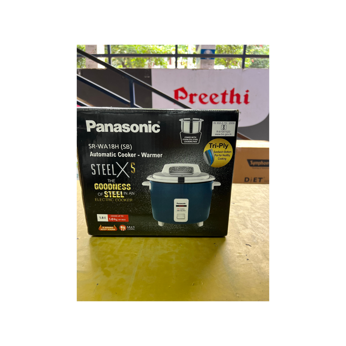 Panasonic SR-WA18H (SB) Automatic Rice Cooker - Sandwich Bottom Stainless Steel Inner Pot