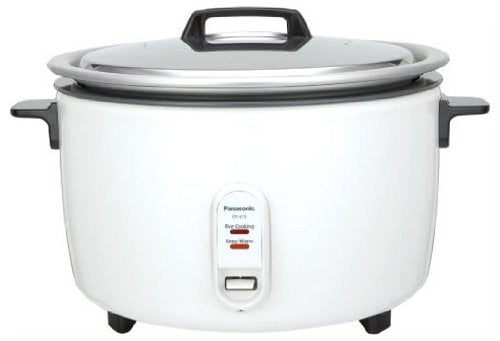 Panasonic SR972 electric rice cooker 20.2 litre white front view
