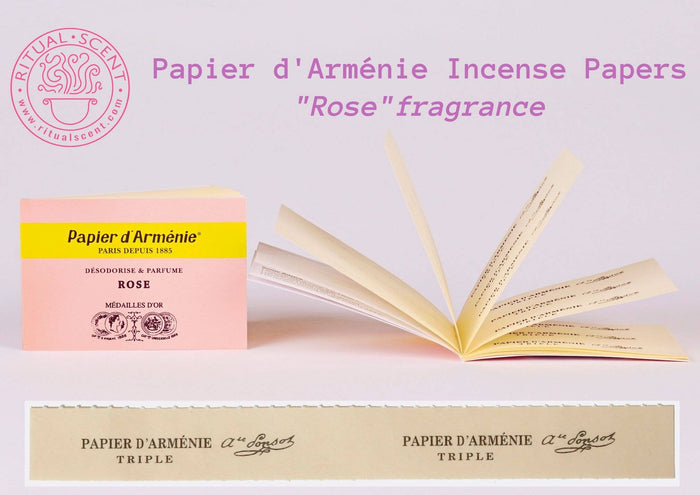 Papier d'Armenie "LA ROSE" Incense Paper Francis Kurkdjian