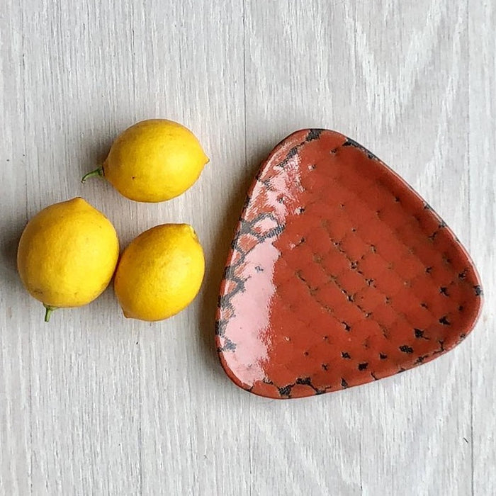 Paprika Triangular Appetizer Plate, Set of 3