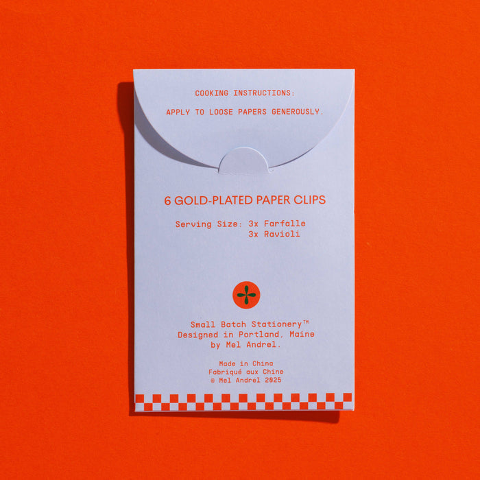 Pasta Paper Clips - Ravioli + Farfalle