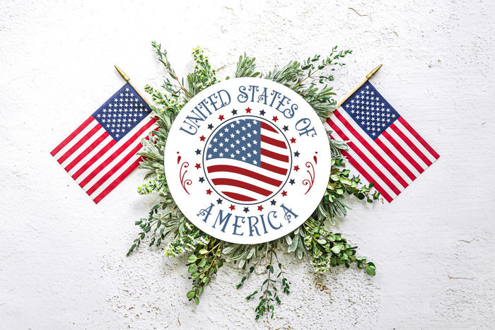 14" Round / United States of America
