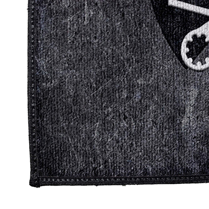 Personalized Mechanic Door Rug | Dark Gray | Tools, Wrench Logo Design | Entryway Doormat - Deja Blue Studios