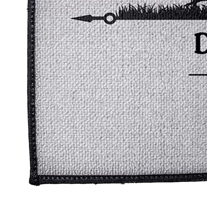 Personalized Old Farm Schoolhouse Doormat | Black and Gray | Door and Floor Rug | SImple | Farm Theme - Deja Blue Studios