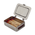 Pewter Match Box with Striker and Matches