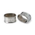 Pewter Oval Napkin Ring, Pair