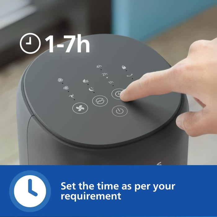 Philips 40W bladeless tower fan offering three-speed settings and natural wind mode