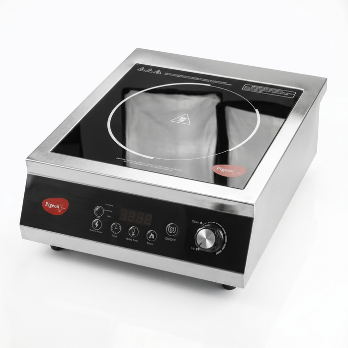 Pigeon 3500W infrared cooktop compatible with all flat-bottom cookware for Indian kitchens