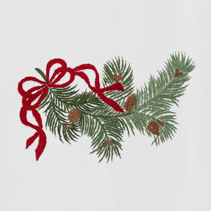 Pine Bough Ribbon Towel