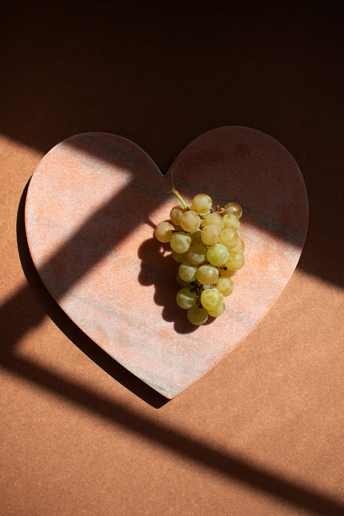 Pink Marble Heart Cheese Boards Box/2