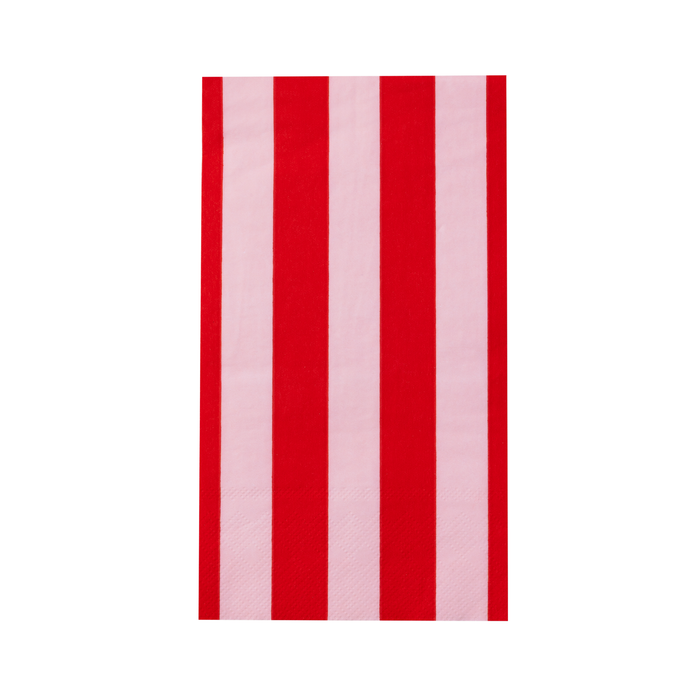 PINK & RED SIGNATURE CABANA STRIPE GUEST TOWELS