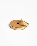 Pink Vine Floral Woven Ribbon