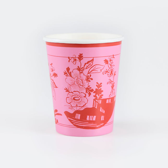 Pink Vintage Botanical Cups