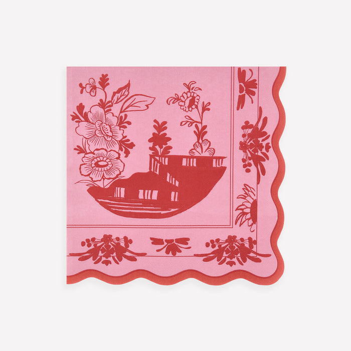 Pink Vintage Botanical Large Napkins