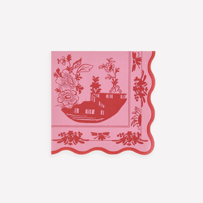 Pink Vintage Botanical Napkins