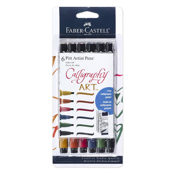 Pitt Artist Pen, Calligraphy Art - Multi Color Set of 6