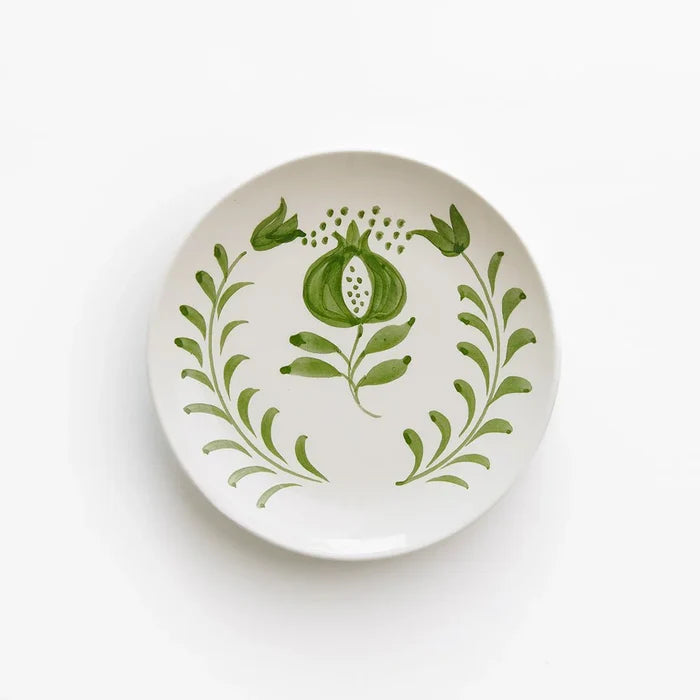 Pomegranate Crest Green Appetizer Plate