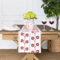 Pomegranate Crewel Burgundy Table Runner