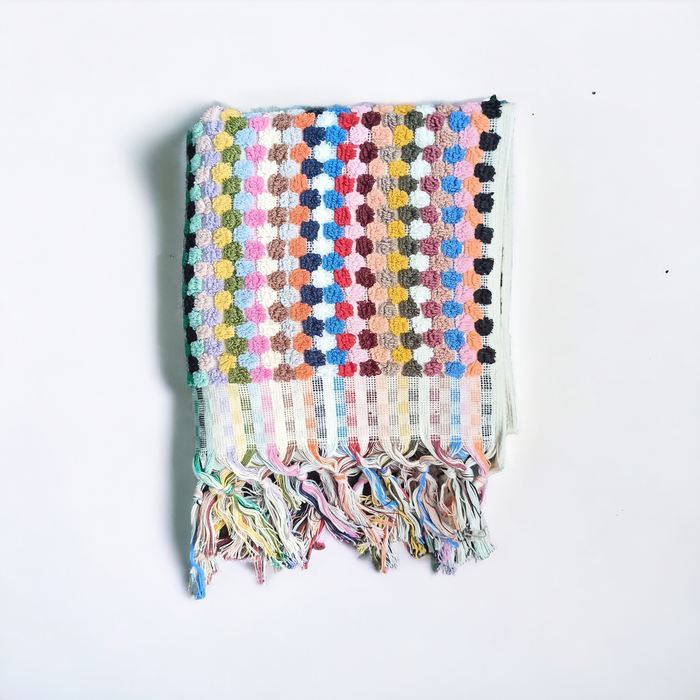 Pompom Bubble Handloomed Turkish Hand Towels Decor Housewarm