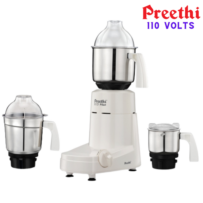 Preethi Eco Plus 550-Watt Mixer Grinder (110volts for use in USA & Canada)