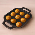 Premium CASTrong Cast Iron Paniyaram Pan 18.7cm, Pre-seasoned, Nonstick, 100% Pure, Toxin-free 1.6kg